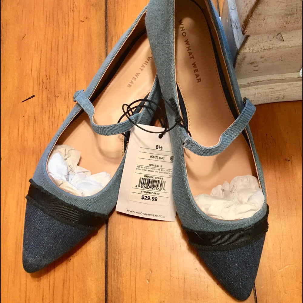 NWT Women’s Nellie Denim Mary Jane Ballet Flats